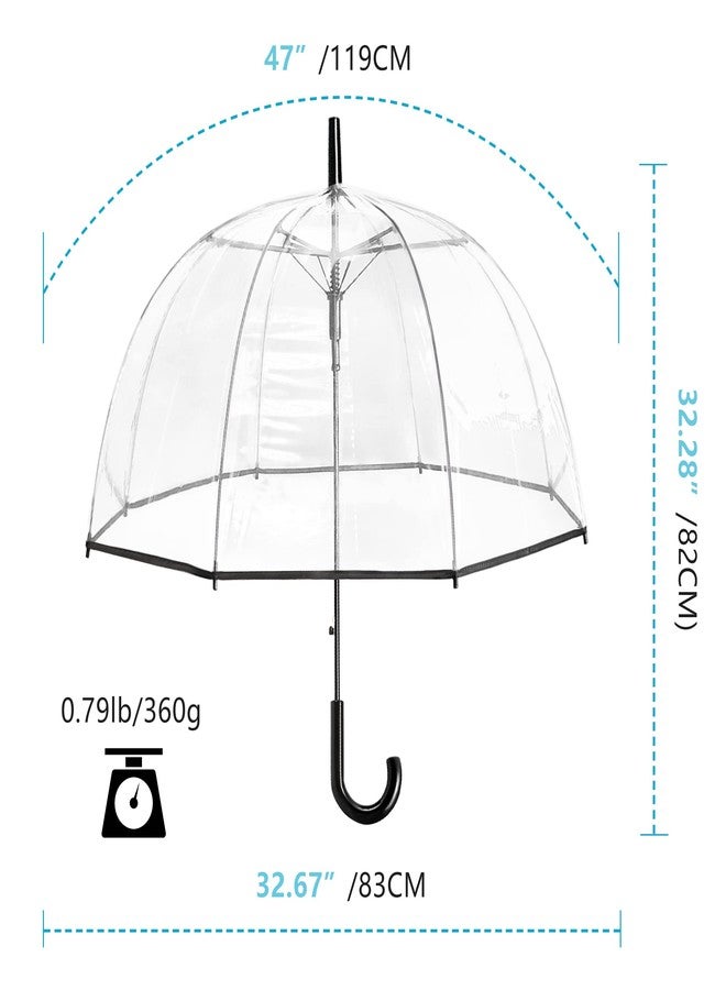 RONIARE Clear Bubble Umbrellas for Rain Large Windproof Dome Umbrella for Weddings,Prom, Graduation and Outdoor Events for Men and Women,Clear - Image 5